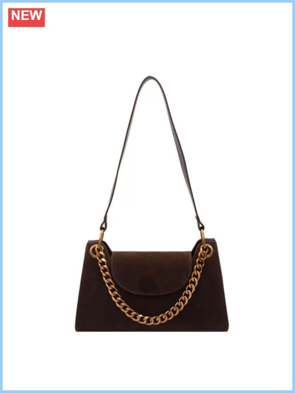 Retro Medium Flap Crossbody Handbag Faux Leather Clutch Purse Y2K